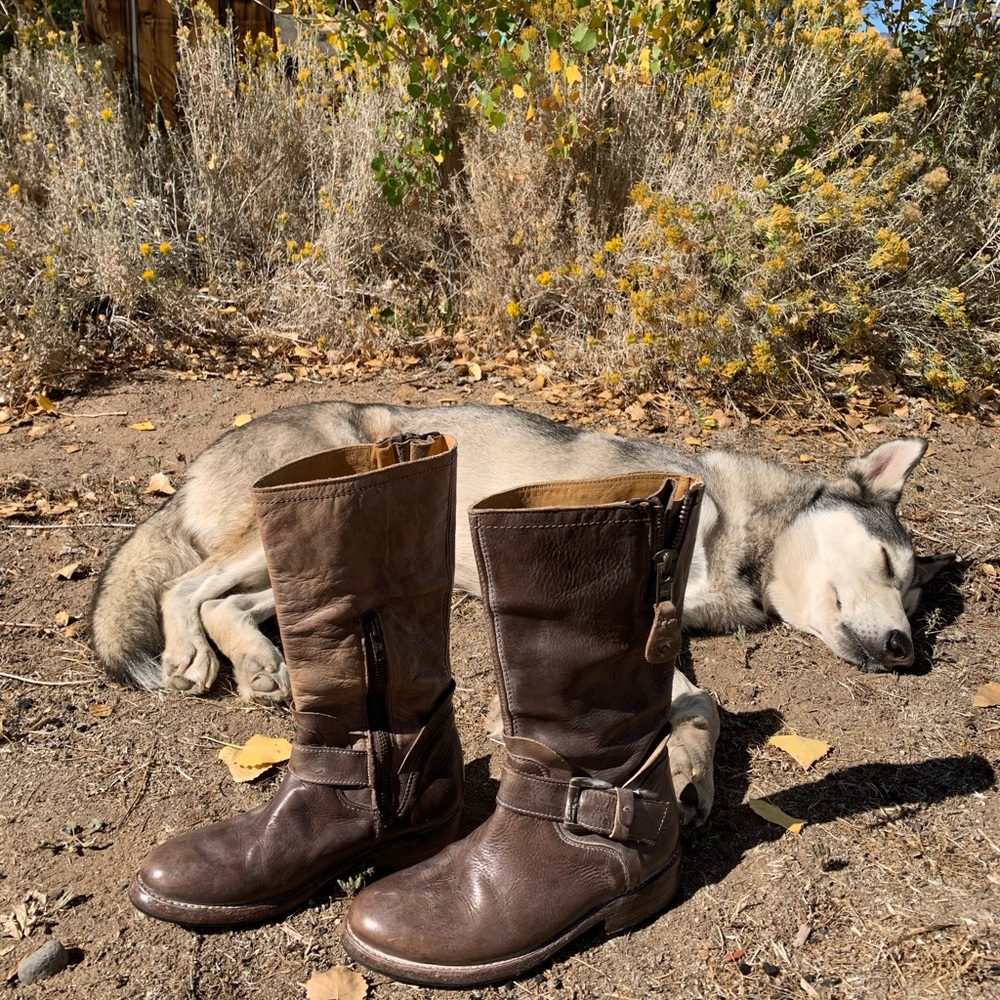 BED:STÜ Rustic Tan tall boot women 6.5